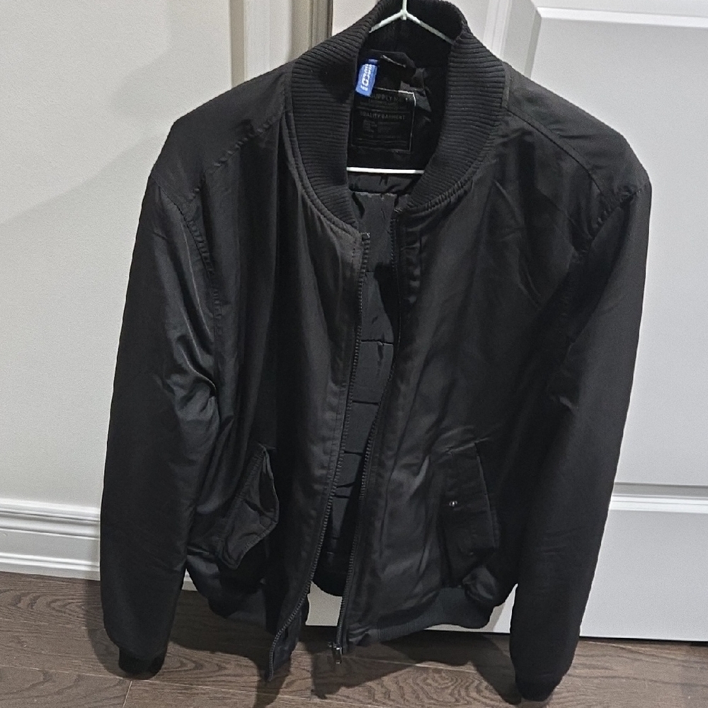 H&M Classic Black Bomber Jacket